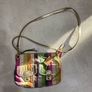 Multicolored coach purse